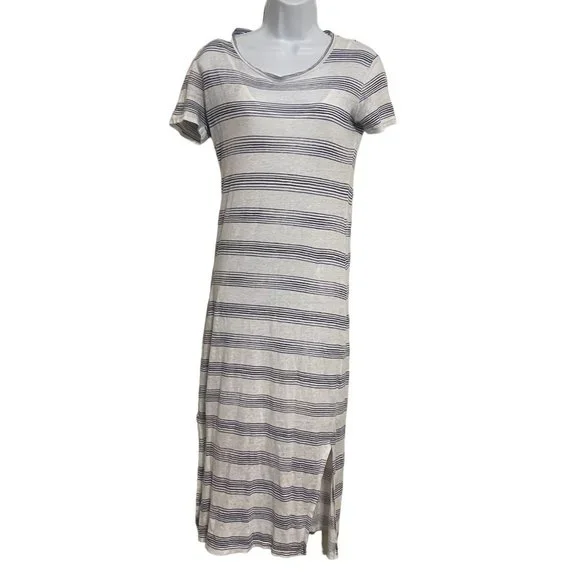 stateside short sleeve dress Stateside Women's Poplin Short Sleeve Open Back Midi Dress